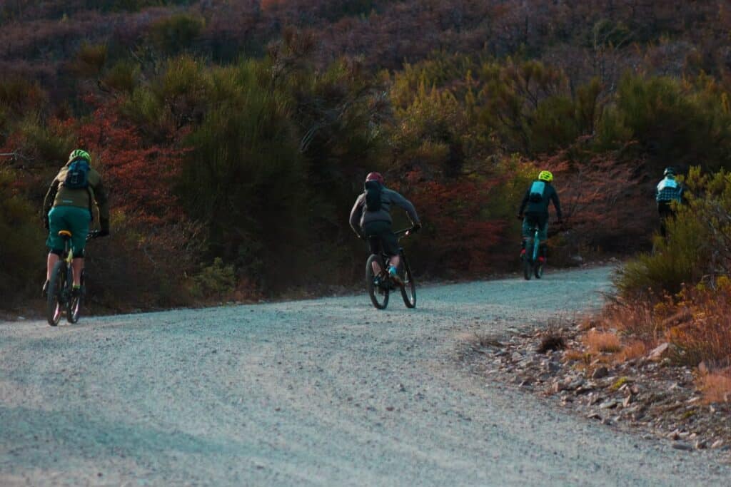 Riding gravel bikes